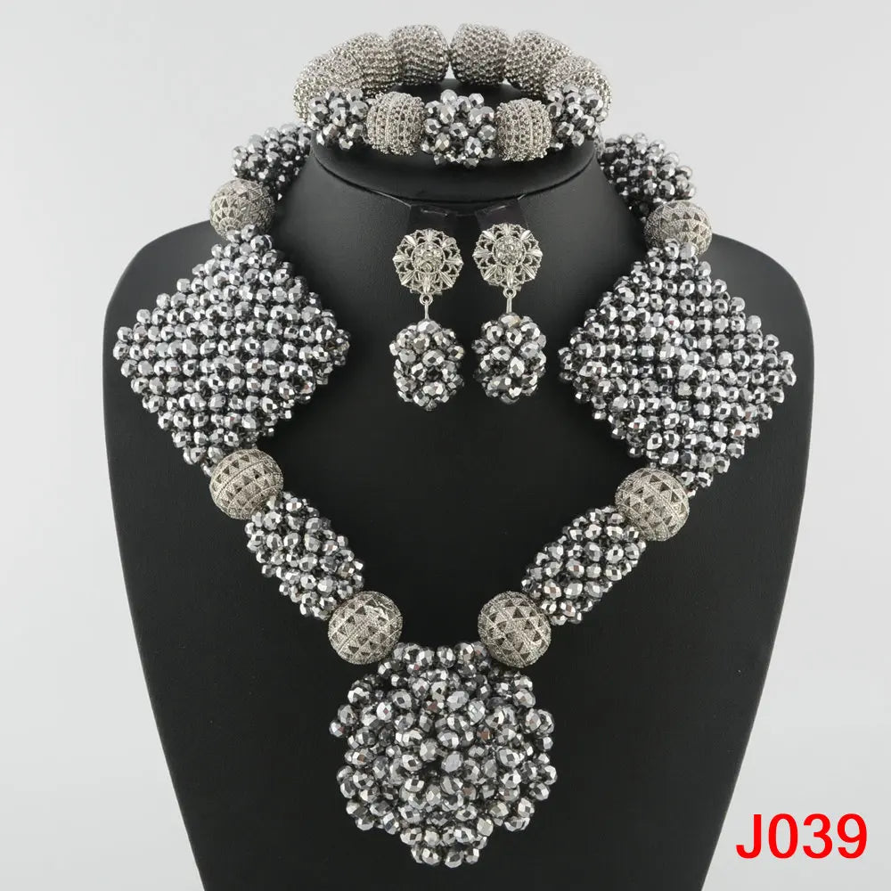Fashion african coral beads necklace set nigerian wedding african beads jewelry Set