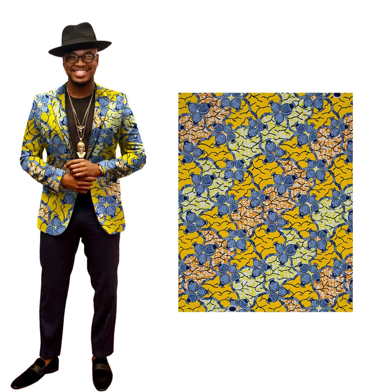 African Wax Fabric 100% Cotton Nigeria Ankara Wax Fabric Block Prints Batik Pagne Soft Sewing Fabric