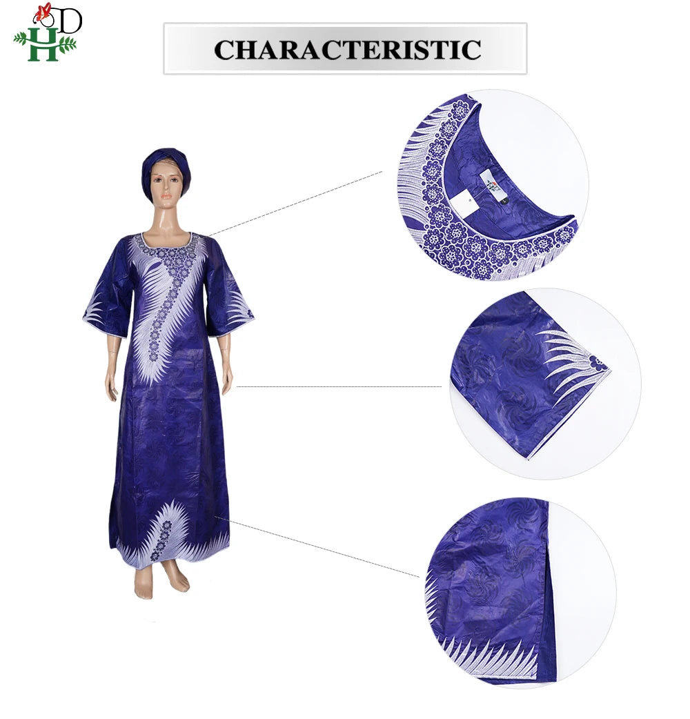 H&D African Clothes For Women Traditional Embroidery Dresses Bazin Dress Women High quality Party Wedding African Skirt Ramadan