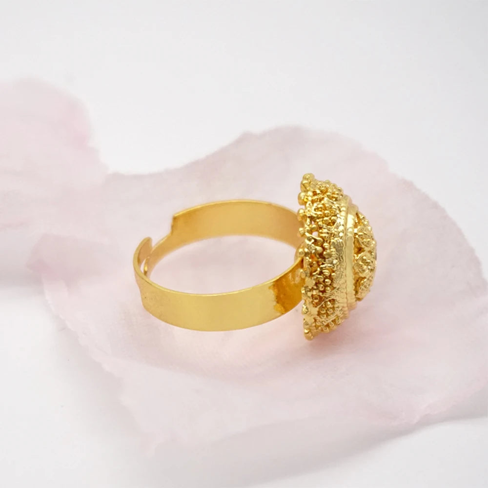 Trendy Nigerian Dubai Gold Color Jewelry Set For Women Tassel Long Chain Bridal Long Necklace Bracelet Earring Ring Wedding Sets