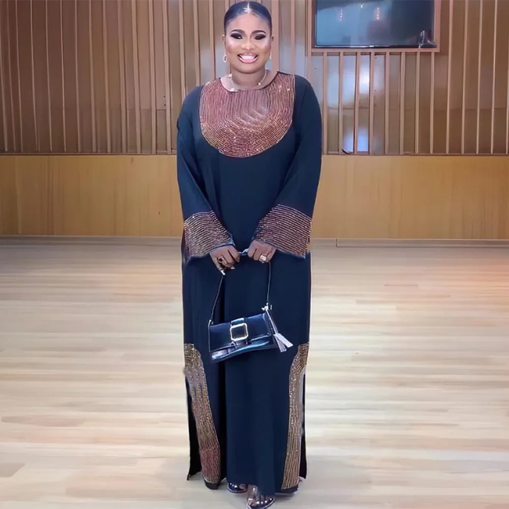 Abayas For Women Dubai Luxury 2025 African Muslim Fashion Dress Caftan Marocain Evening Party Dresses Boubou Robe Djellaba Femme