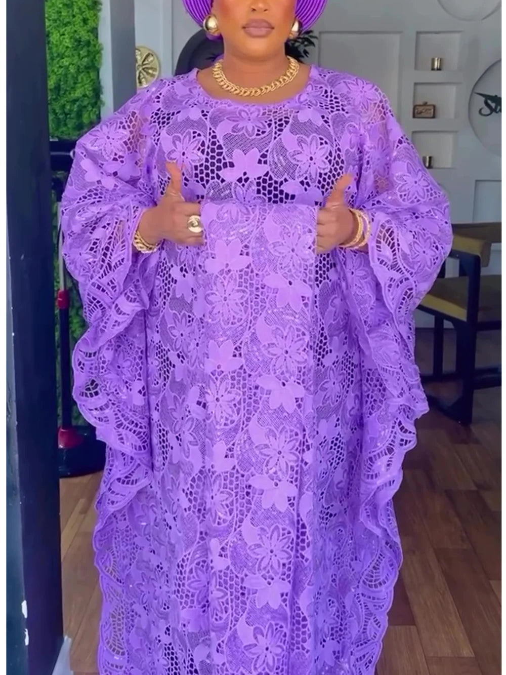 Elegant African Dresses for Women Muslim Fashion Boubou Abayas Robe Dashiki Ankara Lace Outfits Evening Gown Kaftan Maxi Dress