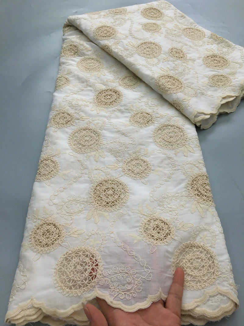 Blush Pink Swiss Voile Lace Fabric | Delicate White Rosette Bouquets & Filigree Tendrils | Petal-Hem Luxury Couture  S4371