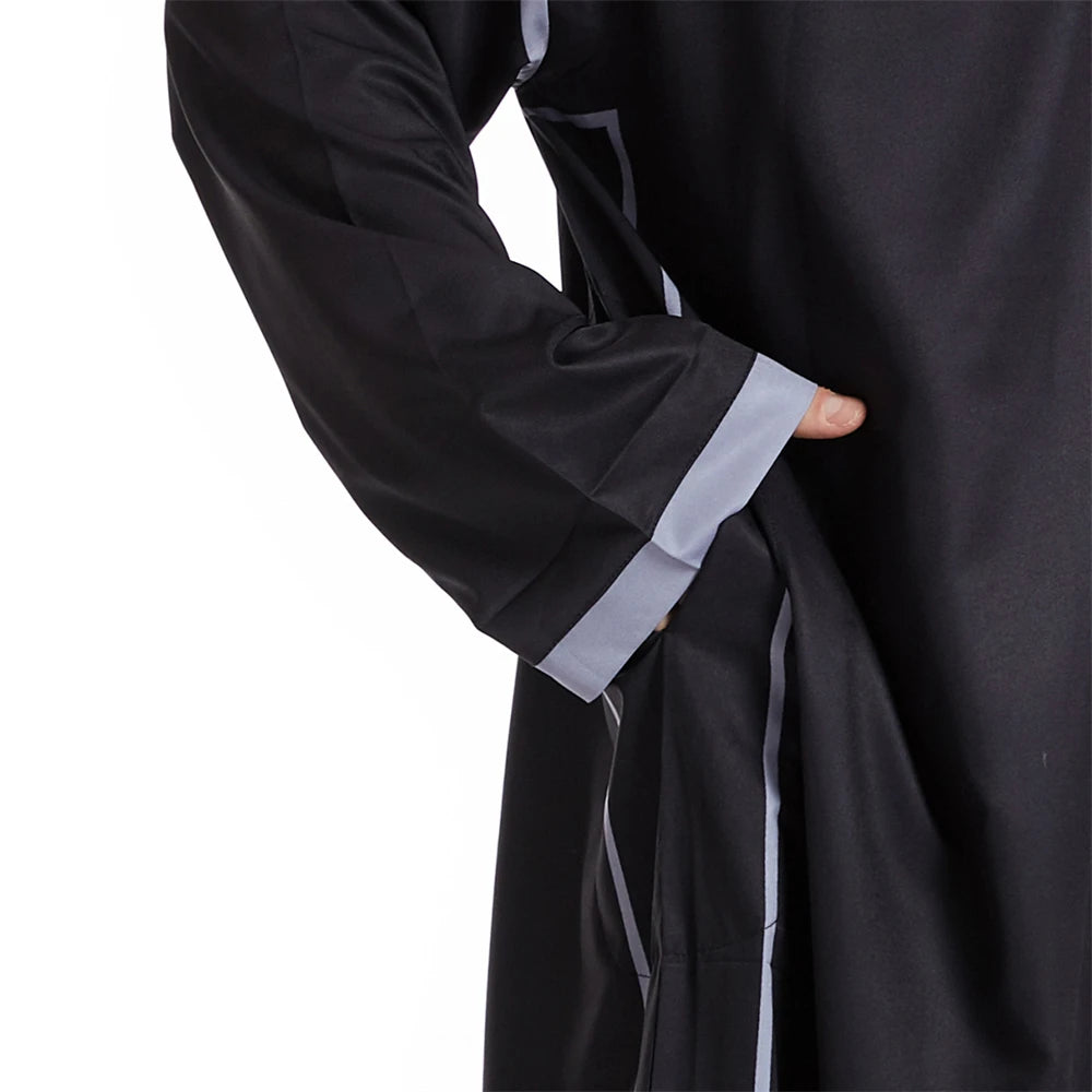 Men Abaya Muslim Dubai Saudi Long Dress Eid Hooded Jubba Thobe Islamic Clothing Moroccan Djellaba Caftan Kaftan Arabic Robe Gown
