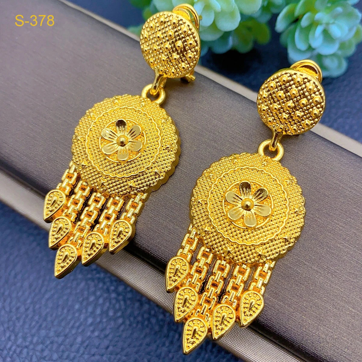 Indian Big 24k Gold Plated Jewelry Set For Women Party Dubai African Necklace Sets Bridal Wedding Gifts Arabic Jewelry Sets
