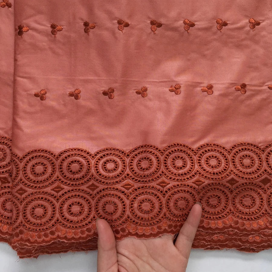 Luxury African Fabric Austria Cotton Polished Lace High Quality Atiku Fabric 5Yards For Men Traditional Robe Suit Material F4255