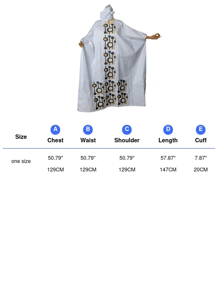 African Dresses For Women Bazin Riche Emboridery Design Floor Length With Scarf Couple Design