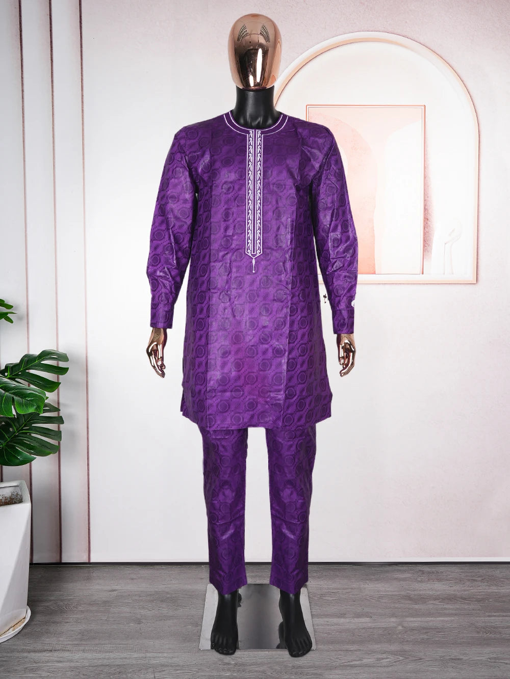 H&D South African Traditional Wear Formal Attire Bazin Riche Dashiki Outfits Shirt Pants Robe Suit African Agbada Ramadan 2024