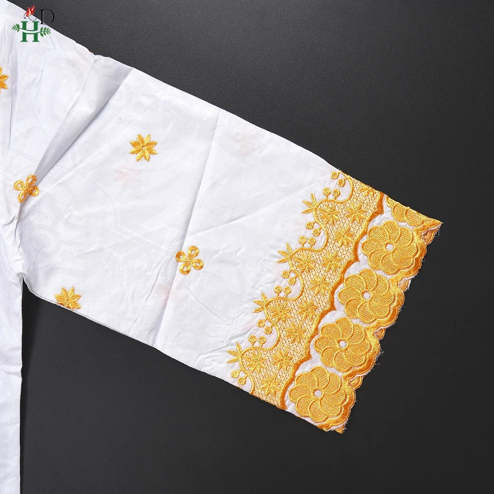 H&D African Clothing Dresses For Women 2024 Elegant Wedding Party Gown Ankara Dashiki Long Dress Roupas Bazin Riche Robes