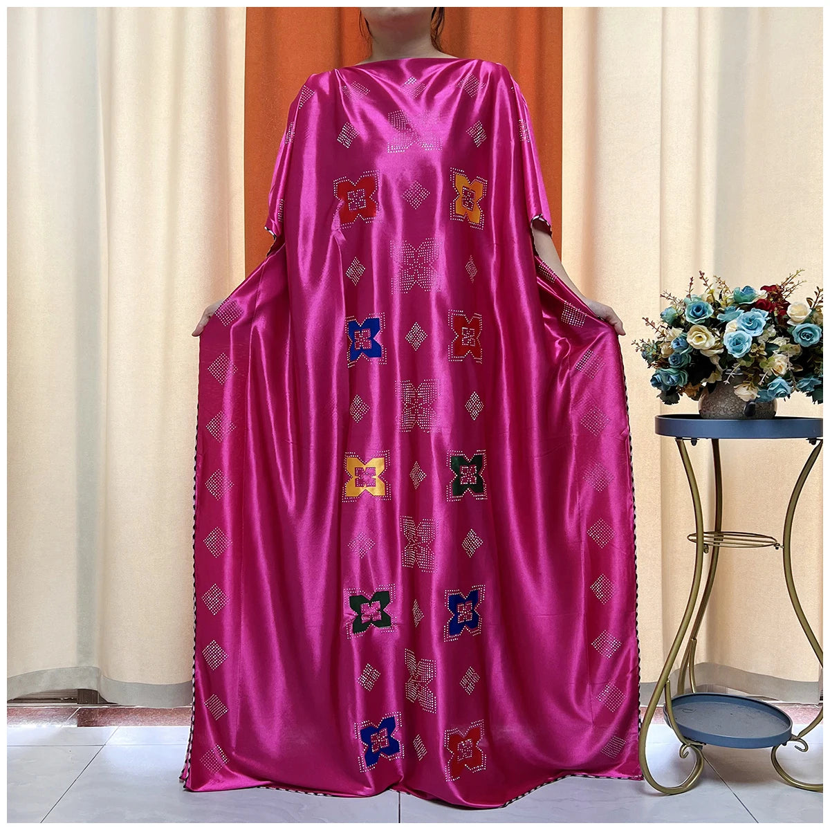 African Abaya For Women Kaftan islamic Clothing With Scarf African Women Dress Inlaid Mubarak Dubai Femme Luxury Muslim Dress