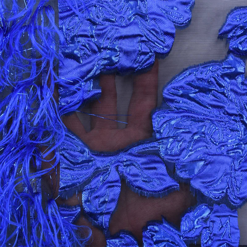 African Jacquard Lace Fabric French Net Embroidery Lace 2025 High Quality Nigeria Brocade Fabric For Women Wedding Dresses