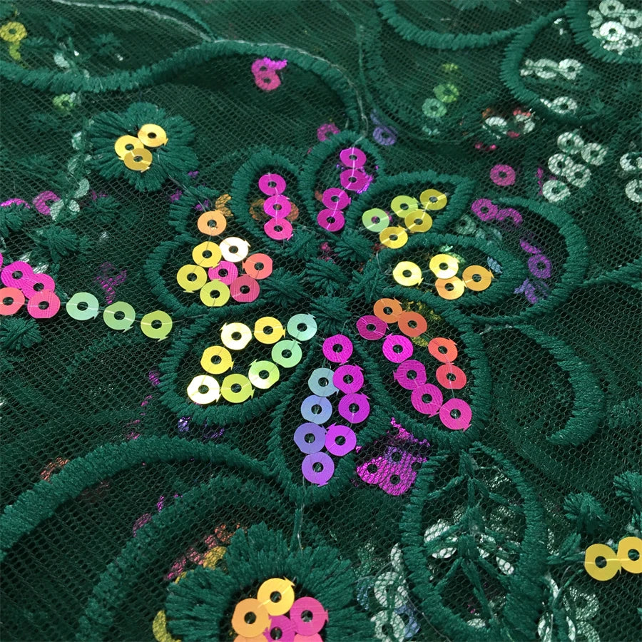 For Sewing Luxury Midi Party Dresses French Tulle Mesh Lace Newest Design African Nigerian Embroidered Lace Fabric,2.5yards 3846