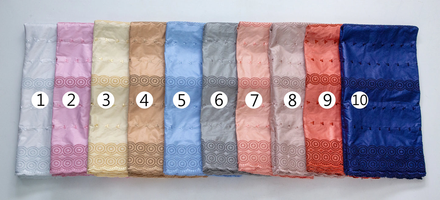 Luxury African Fabric Austria Cotton Polished Lace High Quality Atiku Fabric 5Yards For Men Traditional Robe Suit Material F4255