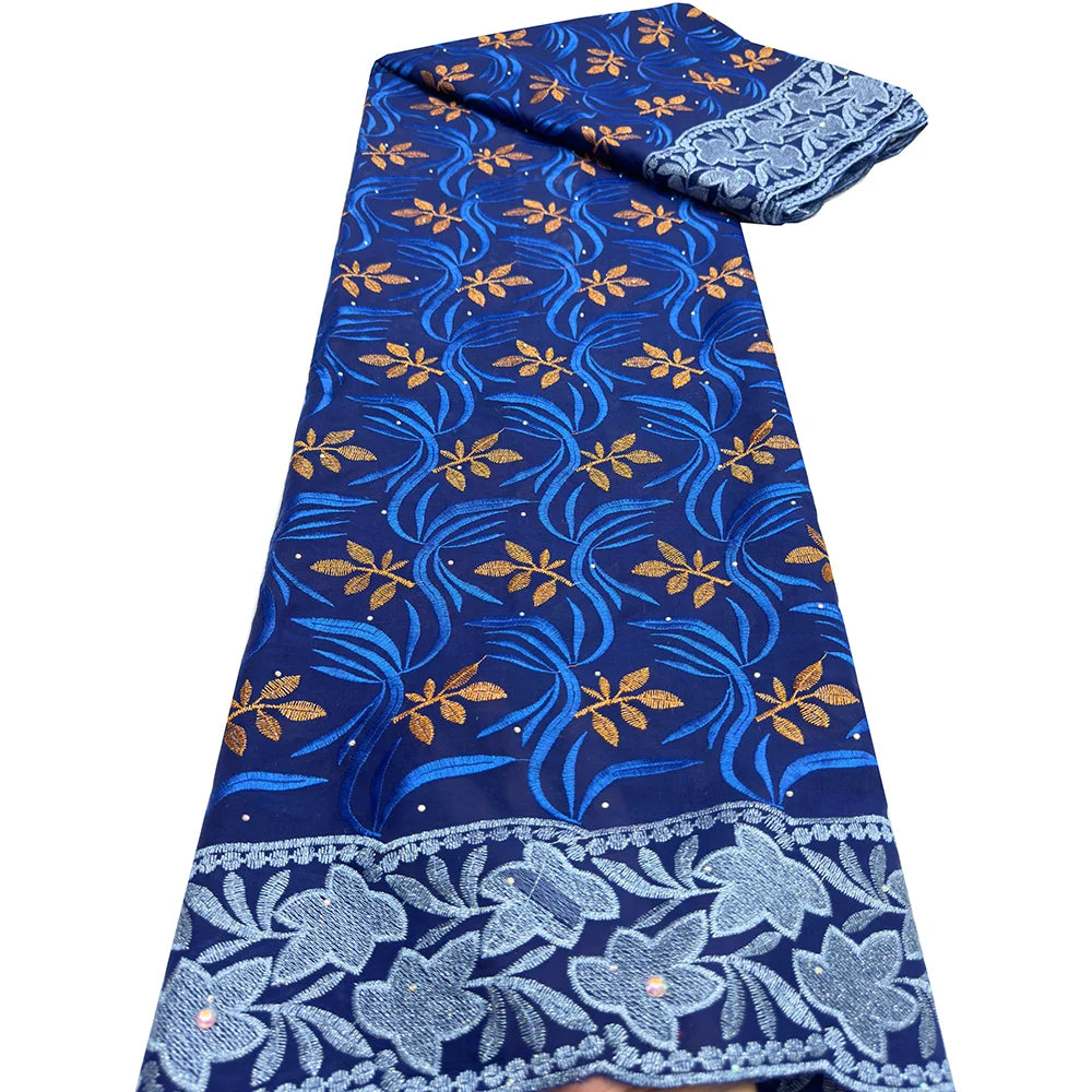 African Cotton Lace Fabric Swiss Voile Lace In Switzerland Hot Sale Nigerian Lace Fabric For Sewing Women Evening Party Dresses