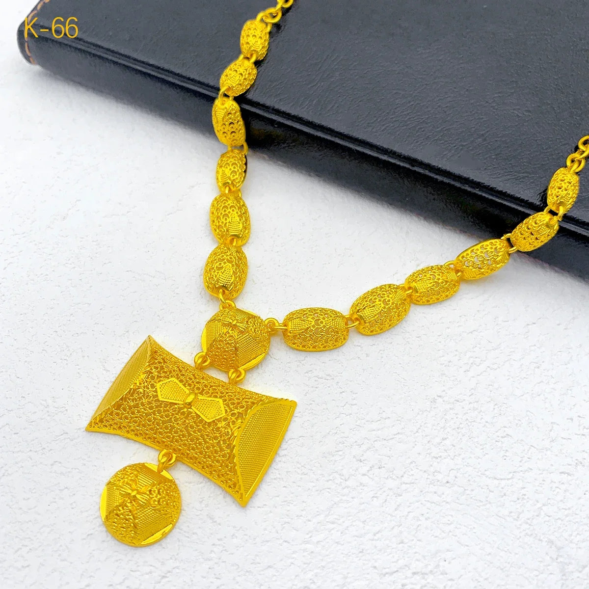 ANIID Indian Dubai Luxury 24k Gold Plated Necklace And Earrings Jewelry Sets For Women Ethiopian Bridal Set Wedding Party Gifts