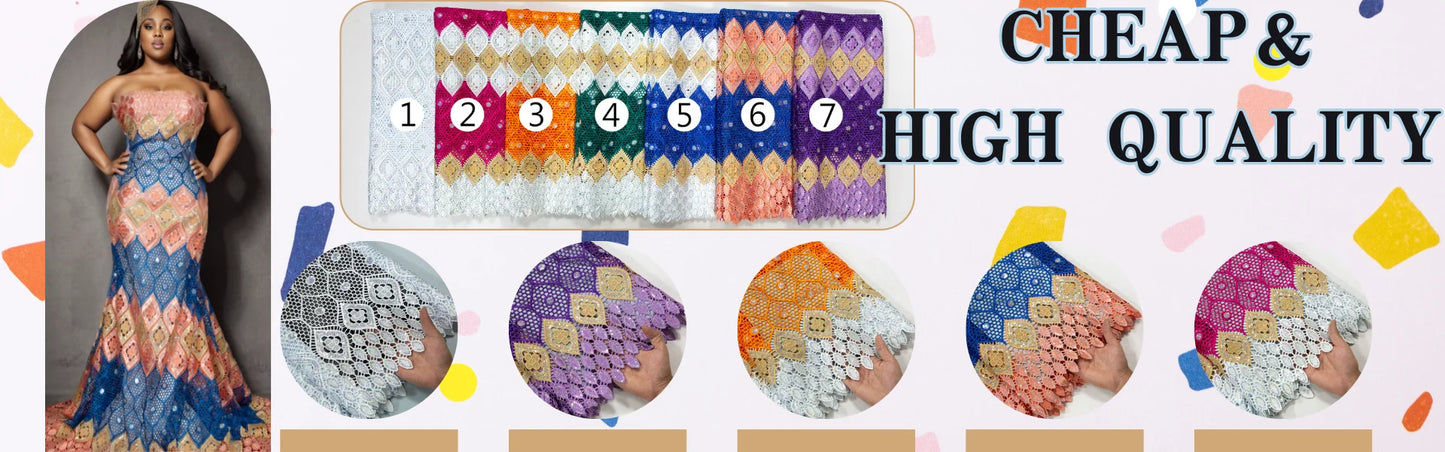 African Milk Silk Mesh Lace with Sequins 2025 French Net Lace Fabric Sewing Embroidered Lace Tulle Nigerian Women Wedding Dress