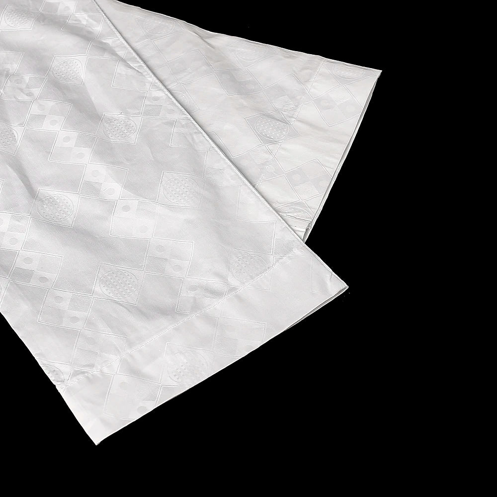 H&D Family Matching African Wedding Outfits For Husband and Wife Bazin Riche Robes Custom Couple Dashiki Set Boy Kid white Dress