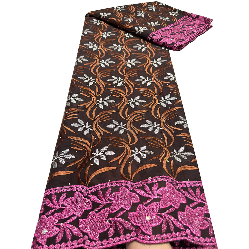 African Cotton Lace Fabric Swiss Voile Lace In Switzerland Hot Sale Nigerian Lace Fabric For Sewing Women Evening Party Dresses