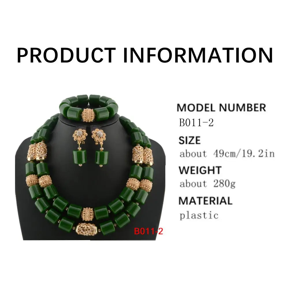 African Beads Wedding Necklace Set Artificial Coral Beads Jewelry Set Wholesale Nigeria Bride Wedding