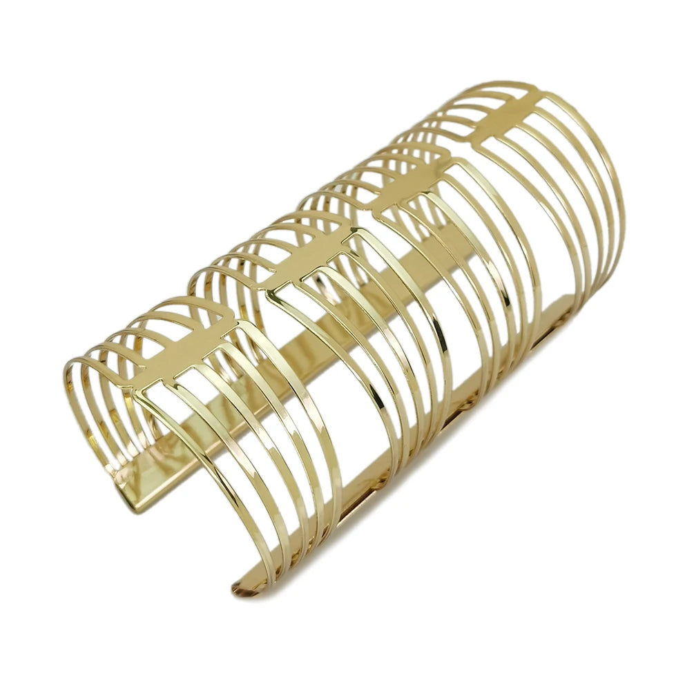 KDLUN African Bib Torques Chokers Necklaces For Women Statement Metal Geometric Collar Necklace Indian Jewelry Boho Design