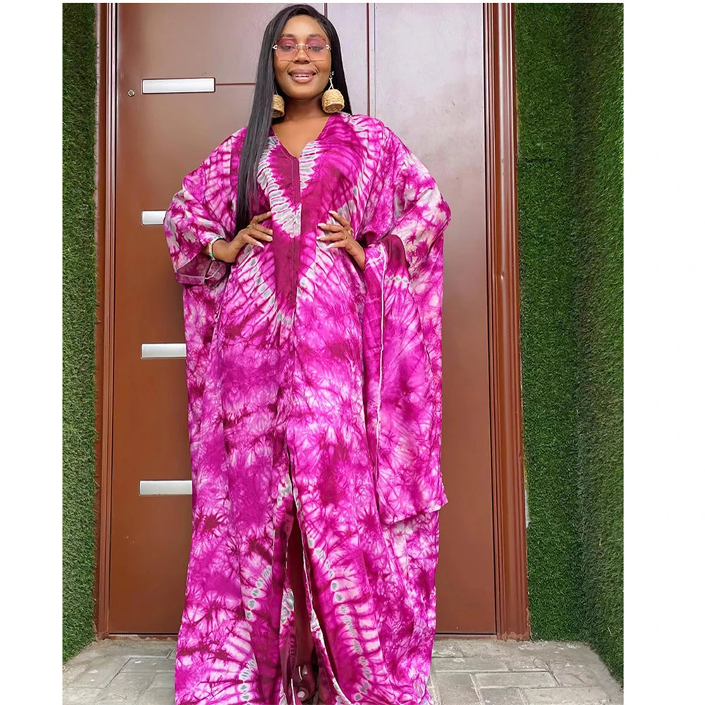 African Dresses for Women Hijab Kaftan Print Loose Boubou Robe Africa Clothes Ankara Dashiki Dubai Abaya Scarf Gown Caftan Dress
