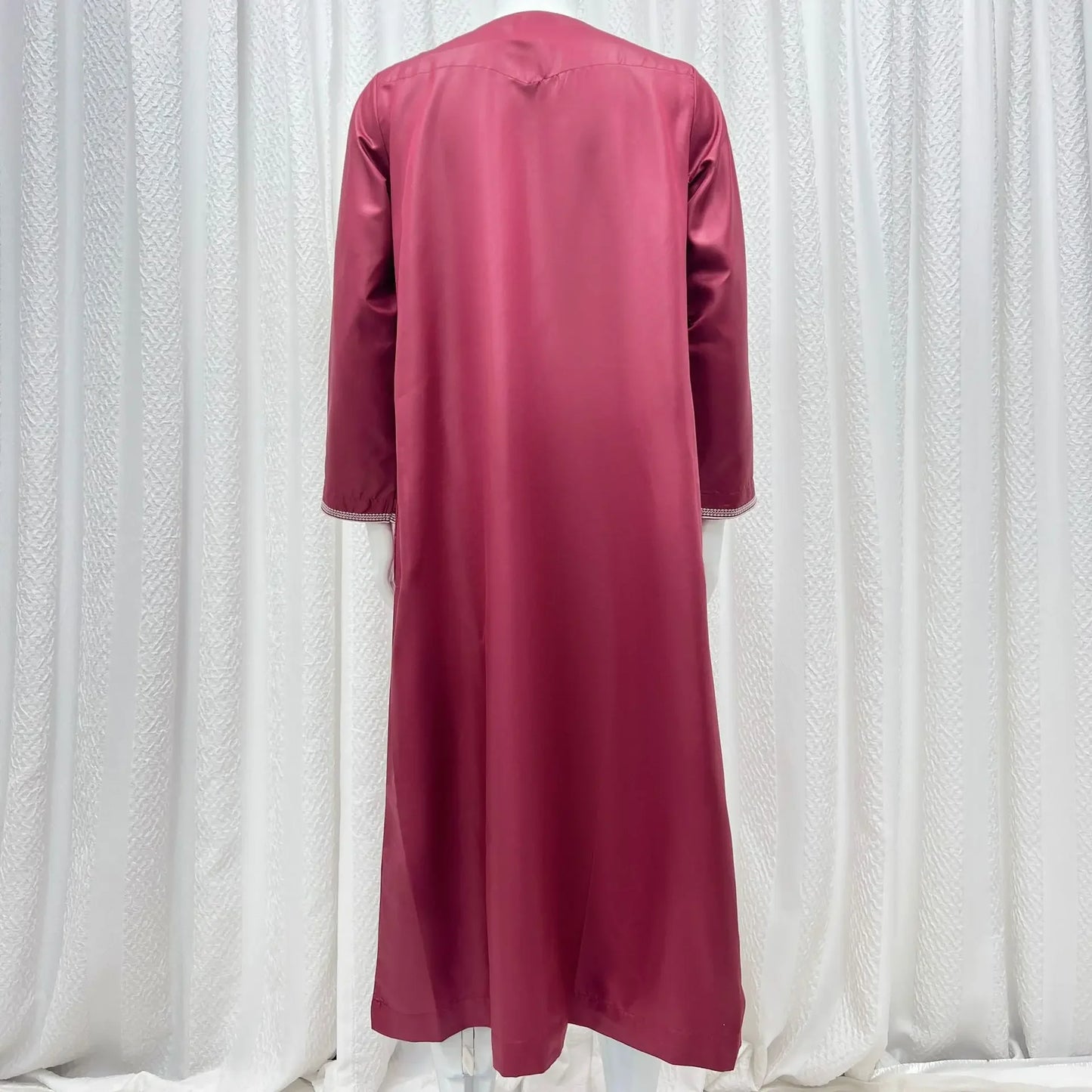New Men's Muslim Fashion Abayas Dress O Neck Long Sleeve Pullover Kaftan Pakistan Saudi Arab Caftan Islamic Clothing Prayer Robe