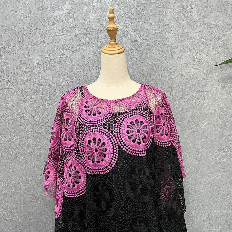 African Party Dresses for Women Elegant Lace Africa Clothing New Muslim Fashion Abayas Dashiki Robe Kaftan Long Maxi Dress 2023