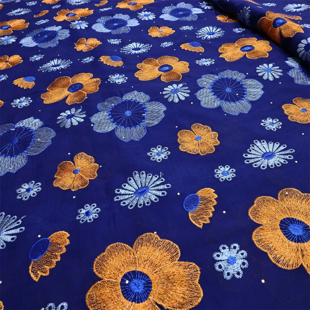 African Cotton Lace Fabric Swiss Voile Lace In Switzerland Hot Sale Nigerian Lace Fabric For Sewing Women Evening Party Dresses