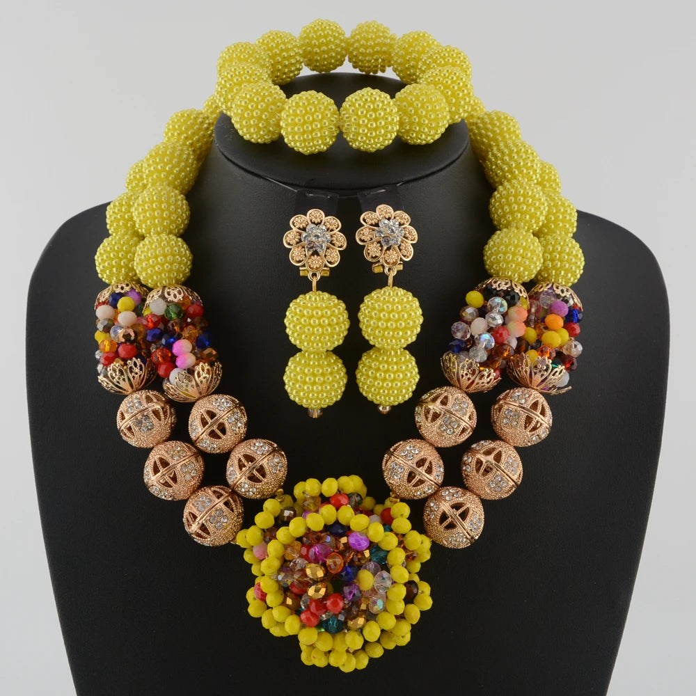 Fashion african coral beads necklace set nigerian wedding african beads jewelry Set