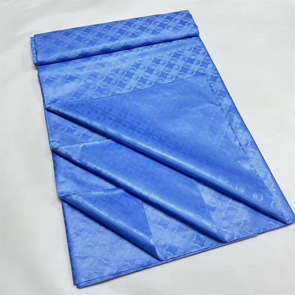 2025 African Bazin Riche Fabric Plain Bazin Brocade Latest 5 Yard African Lace Fabric For Dress