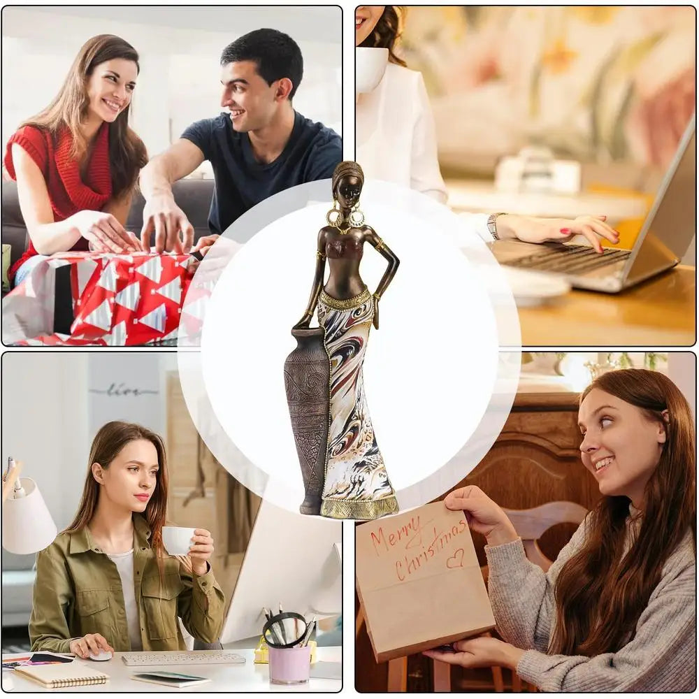 African Figurines Home Decor African Statues And Sculptures Elegant African Art Piece Home Sophisticated African Decor Chic