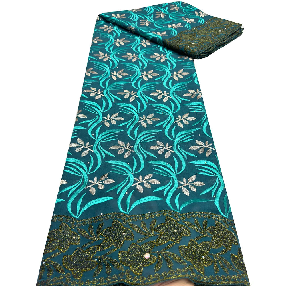 African Cotton Lace Fabric Swiss Voile Lace In Switzerland Hot Sale Nigerian Lace Fabric For Sewing Women Evening Party Dresses