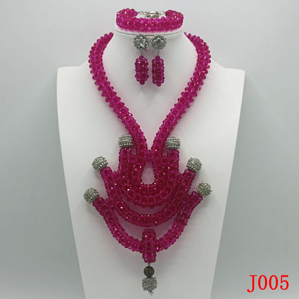 Fashion african coral beads necklace set nigerian wedding african beads jewelry Set