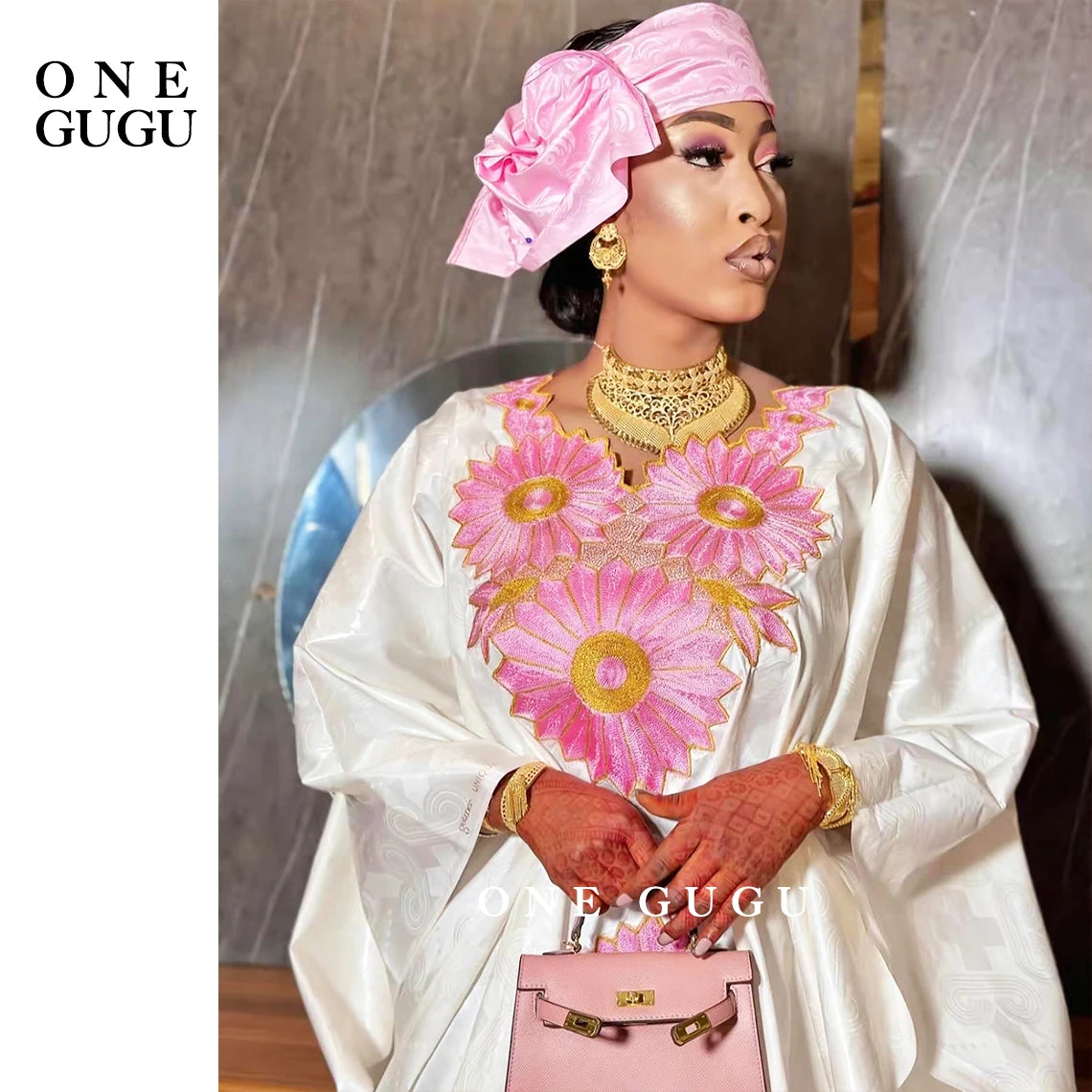 First Quality African Boubou Dress With Scarf Nigerian Traditional Dashiki Basin Wedding Dress Bazin Riche Wedding Long Robe