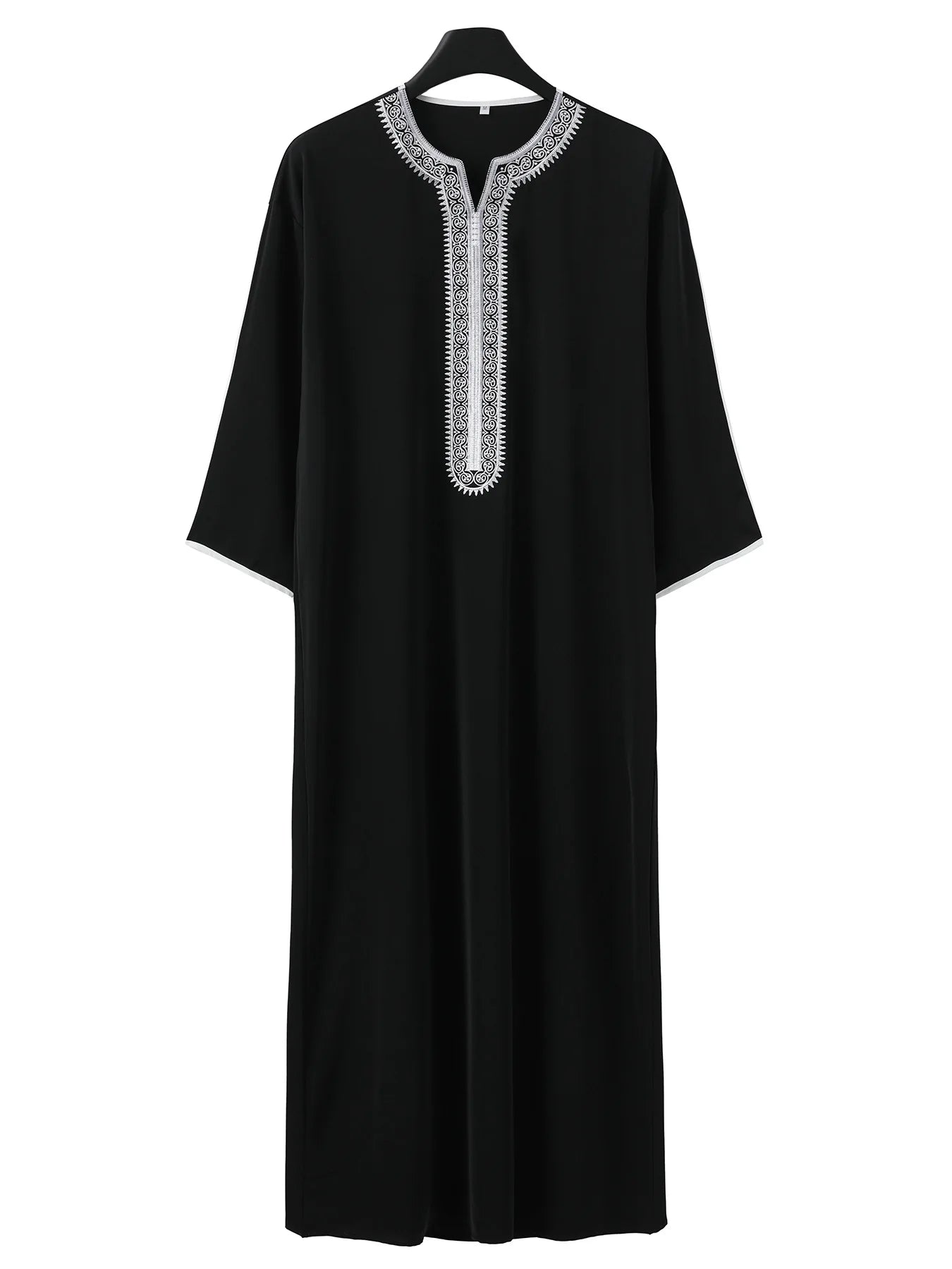 2025 Muslim Men's Casual Jubba Thobe Fashion Abayas Middle East Ethnic Style Hooded Long Robes Pakistani Islamic Clothing Homme