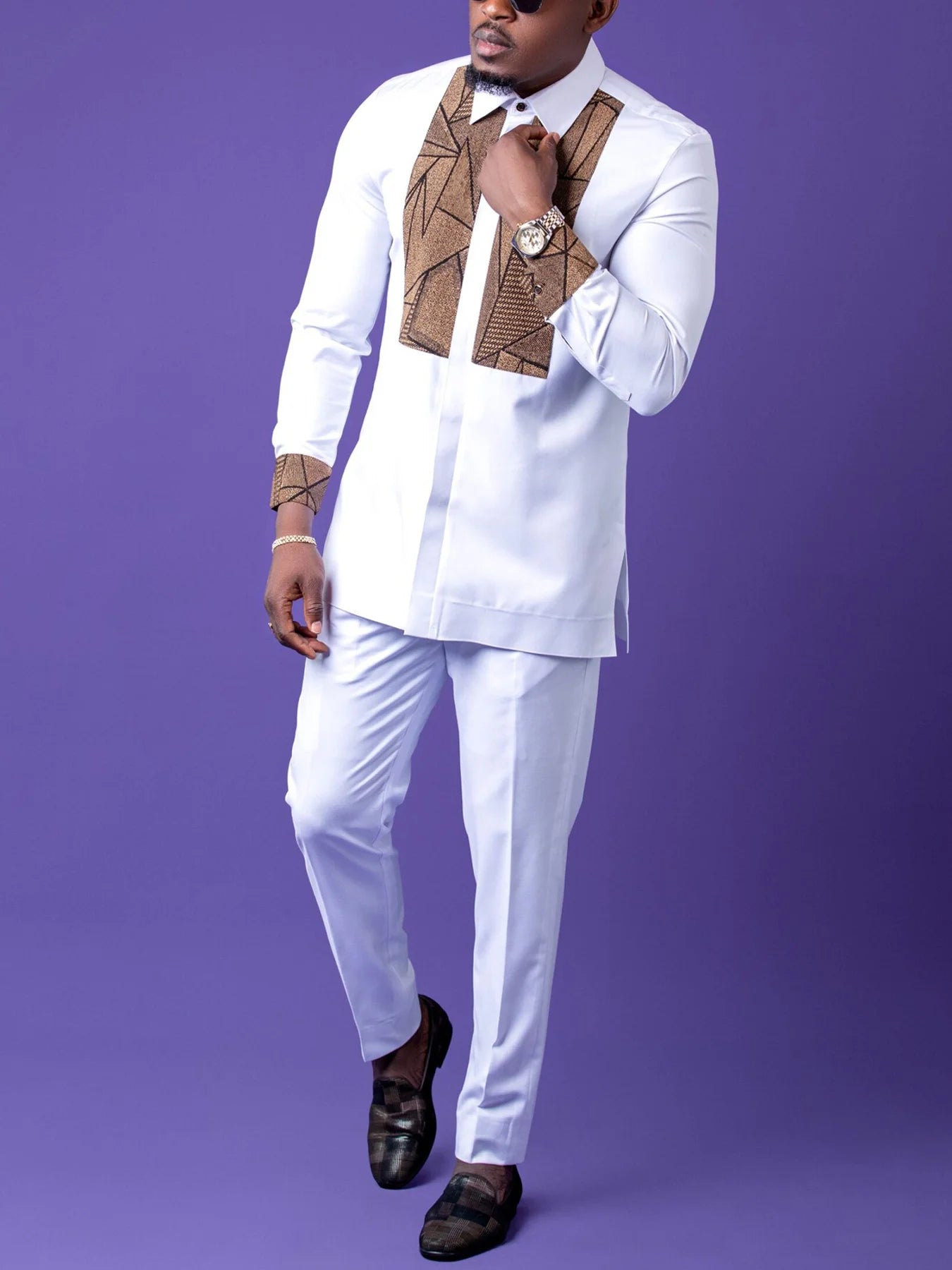 2024 African Traditional Men's Clothing  2Pc Dashiki Luxury Elegant Full Suits Male Pant Sets To Dress Native Outfit Ethnic