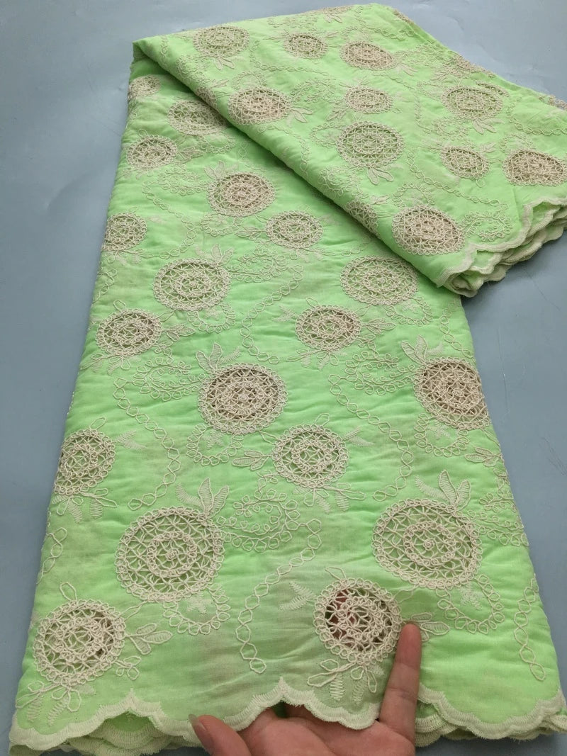 Blush Pink Swiss Voile Lace Fabric | Delicate White Rosette Bouquets & Filigree Tendrils | Petal-Hem Luxury Couture  S4371