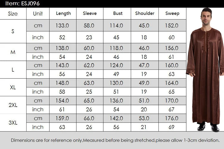 New Islamic Muslim Men Clothing Loose Jubba Thobe Abaya Front Zipper Musulmane Homme Caftan Maxi Robes Pakistan Arabia Dress