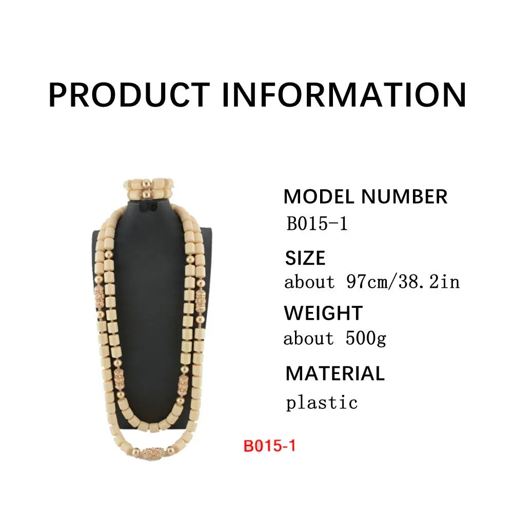 African Beads Wedding Necklace Set Artificial Coral Beads Jewelry Set Wholesale Nigeria Bride Wedding