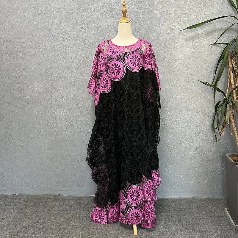 African Party Dresses for Women Elegant Lace Africa Clothing New Muslim Fashion Abayas Dashiki Robe Kaftan Long Maxi Dress 2023