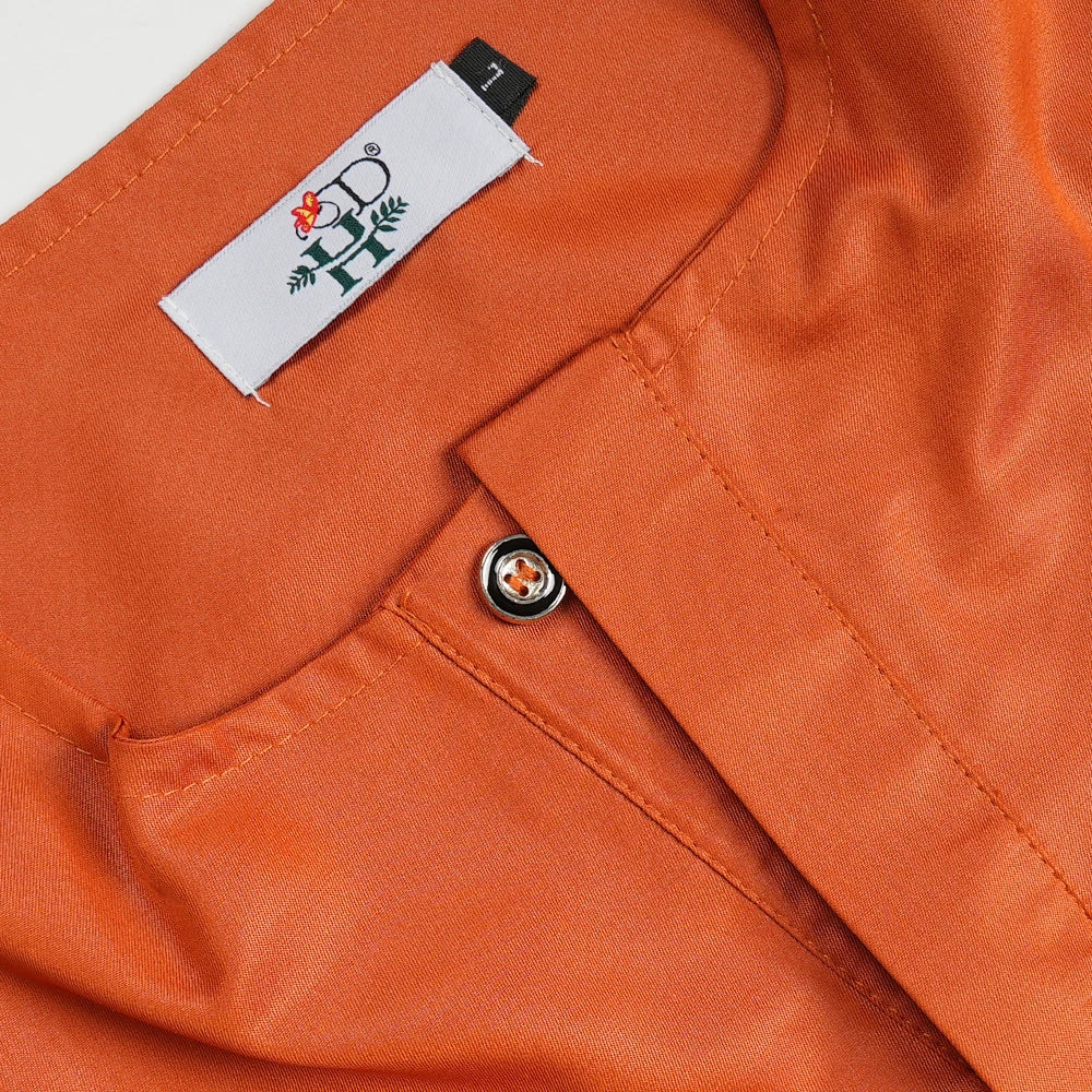 MD 2025 African Boubou Men Agbada 3 pieces Set Orange Dashiki Mens Shirt Pants Suit Embroidered Clothes Wedding Tops Pants Suit