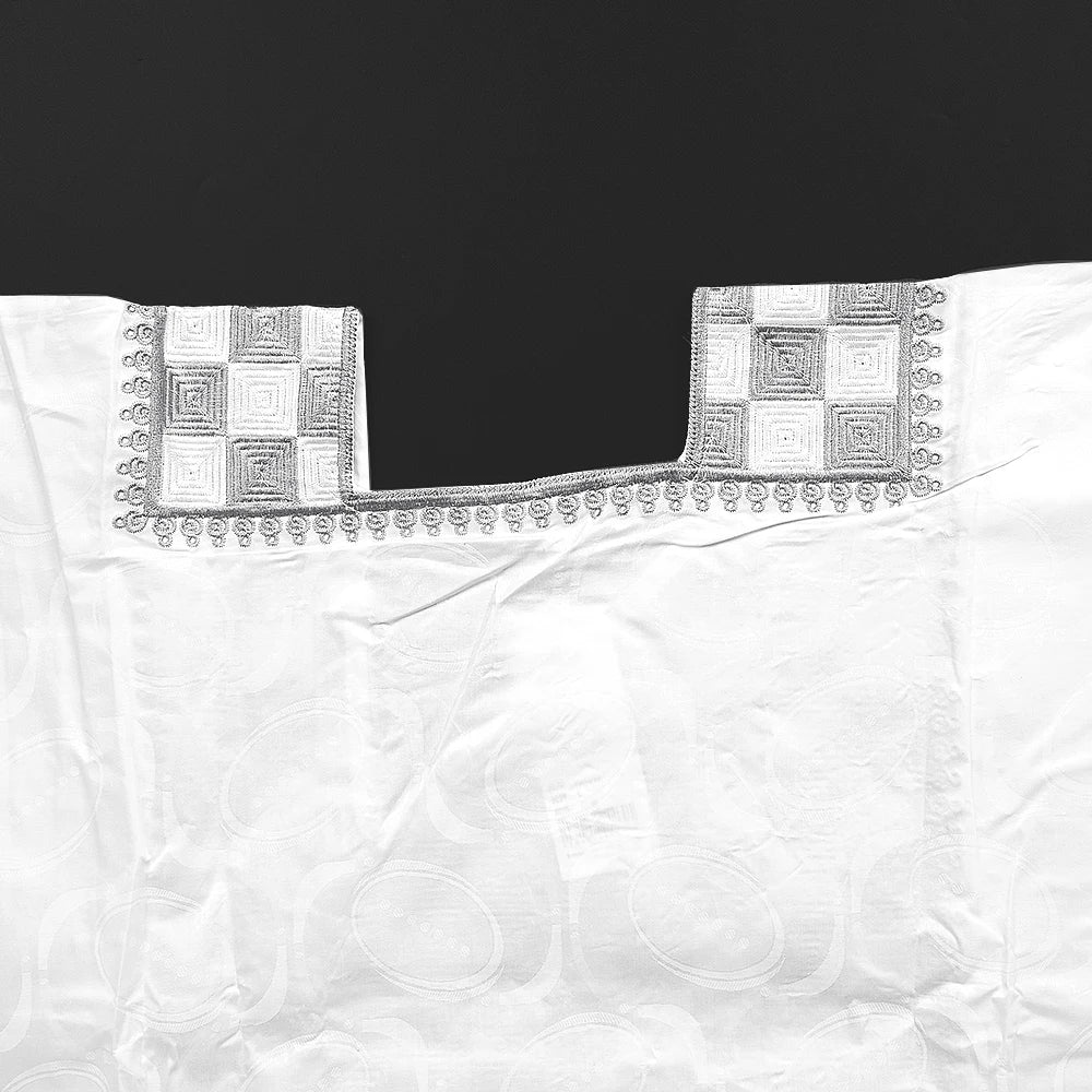 H&D New In African Summer Men's Long Sleeve Suit White Embroidery Dashiki Shirt Pants Sets 3 Pieces Outfits Wedding Party 2025