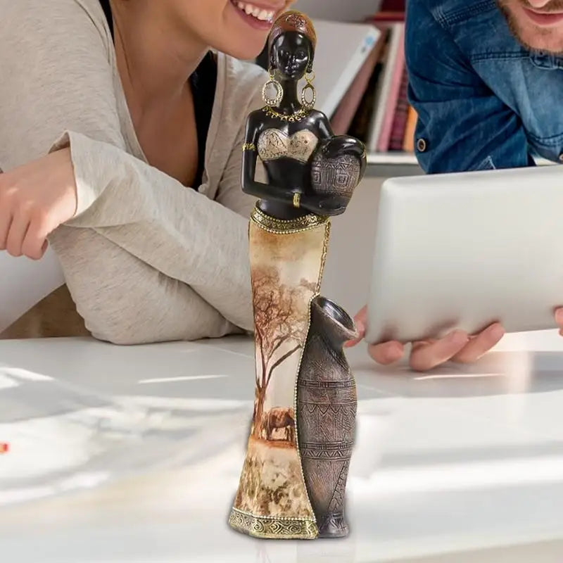 African Figurines Home Decor African Statues And Sculptures Elegant African Art Piece Home Sophisticated African Decor Chic