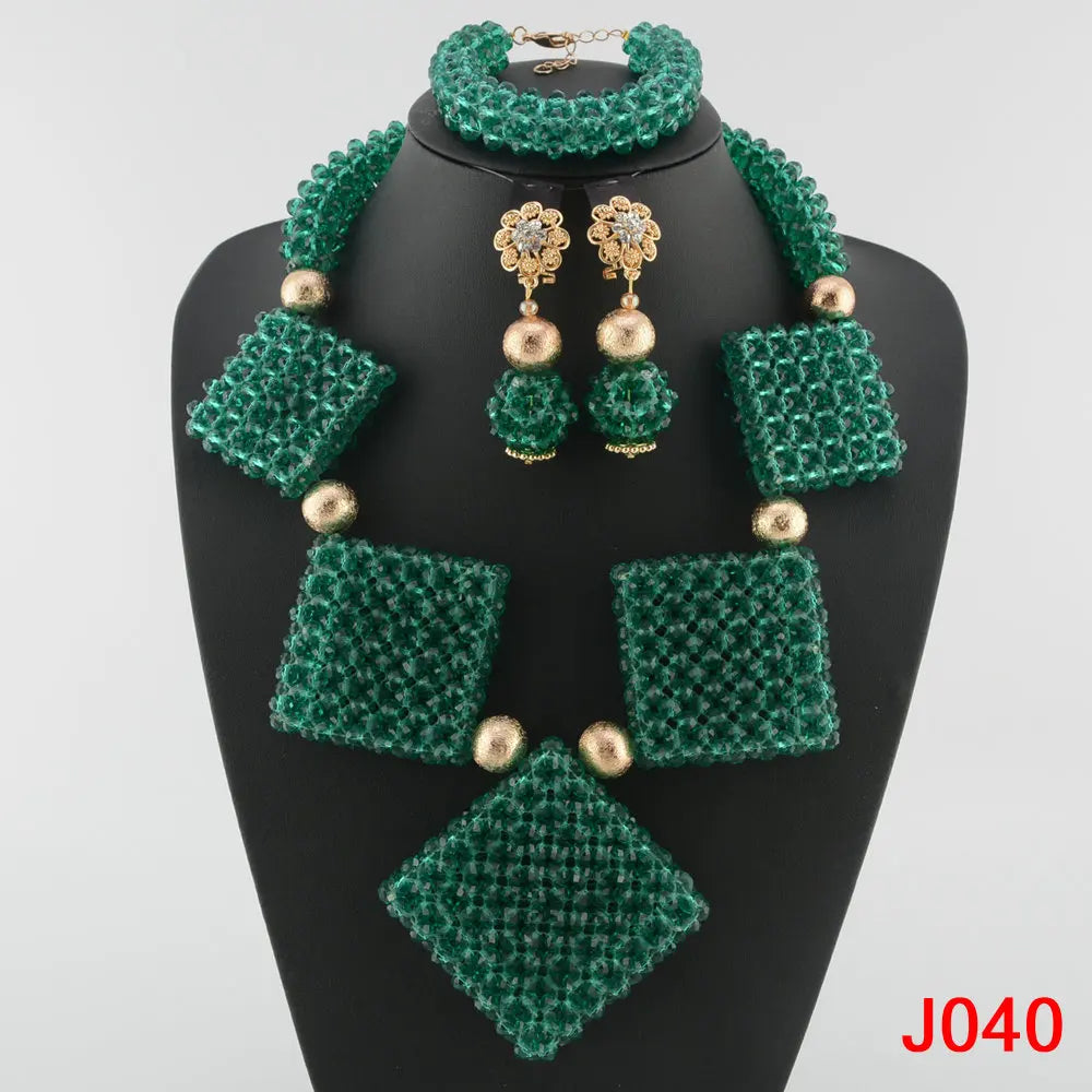 Fashion african coral beads necklace set nigerian wedding african beads jewelry Set