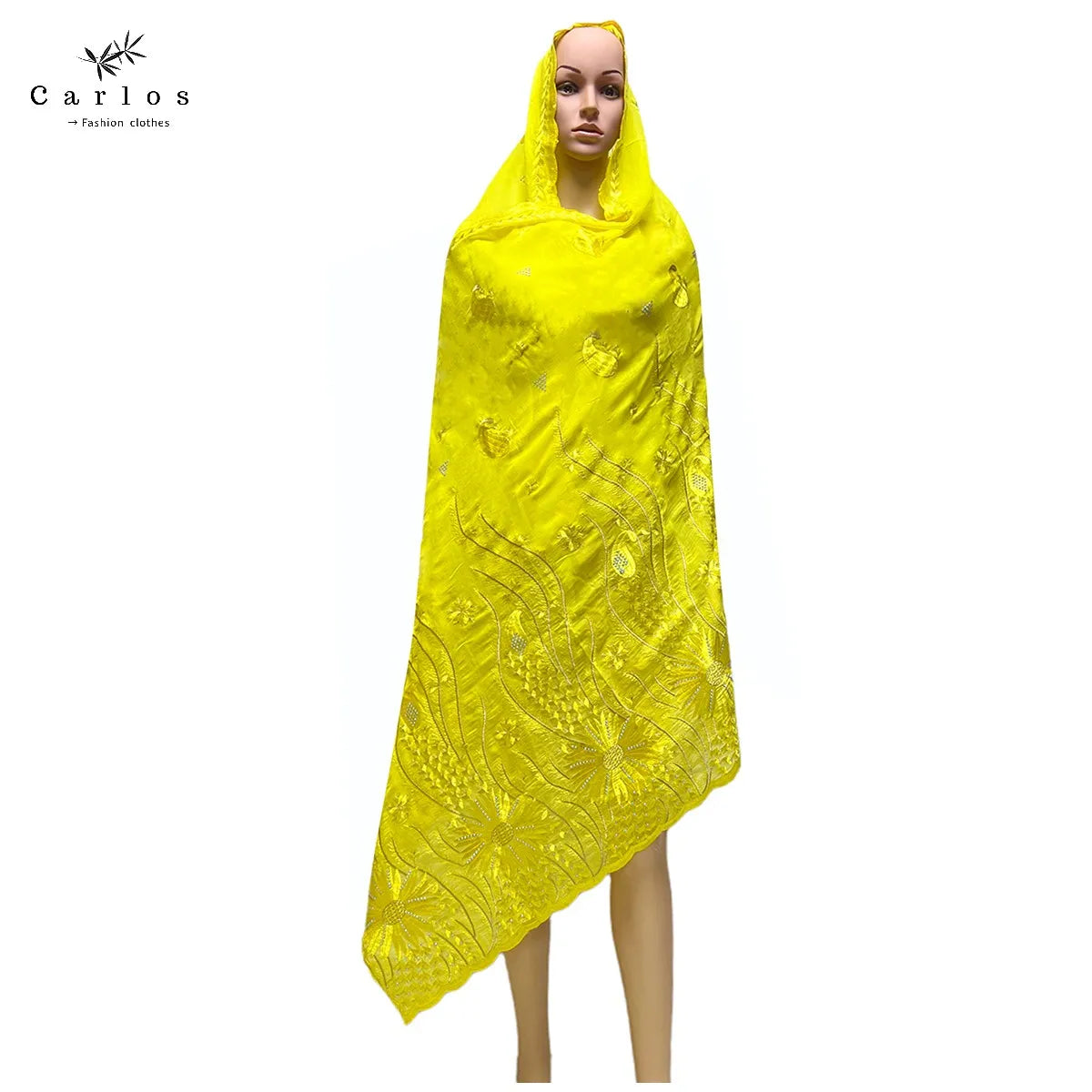 2024 New Muslim Women Turban Embroidery Soft Dubai Cotton Scarf Islamic Pray Instant Shawls Fashion Head Scarf Headwraps Sc-34