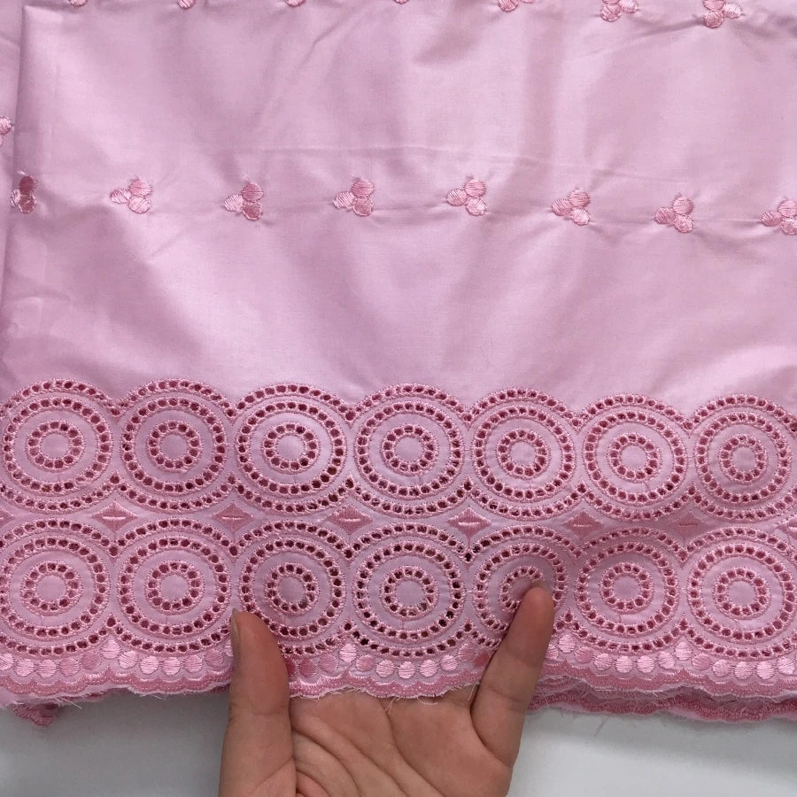 Luxury African Fabric Austria Cotton Polished Lace High Quality Atiku Fabric 5Yards For Men Traditional Robe Suit Material F4255