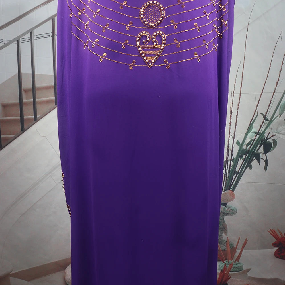 Elegant and beautiful BUBU two-piece dress african women dresses chiffon african dress rhinestone robe soirée femme luxe