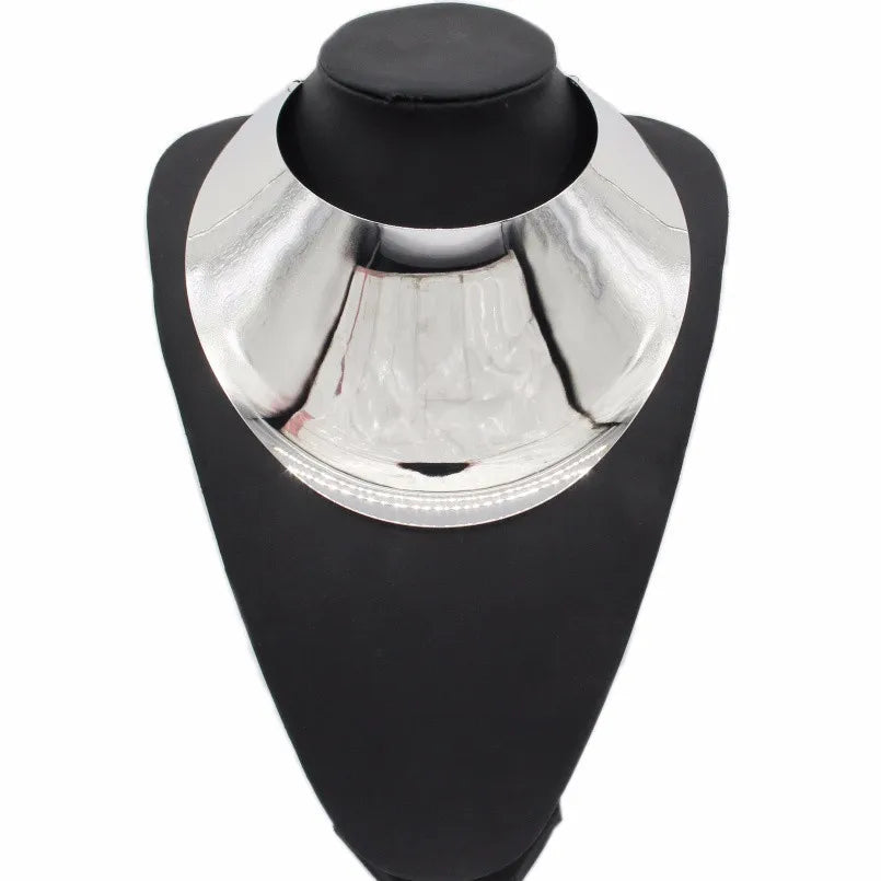 KDLUN African Bib Torques Chokers Necklaces For Women Statement Metal Geometric Collar Necklace Indian Jewelry Boho Design