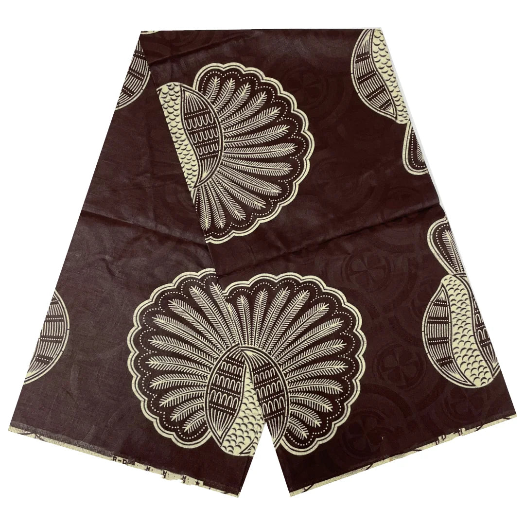 Latest Design African Jacquard Wax Print Fabric 6yards 100% Cotton    Nigeria Wax Tissu Material for Dress Sew DIY TN1126-1