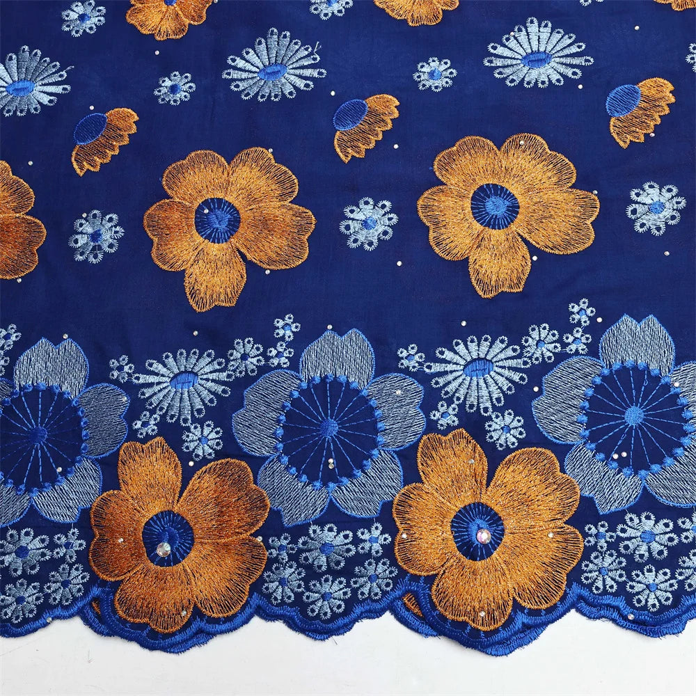 African Cotton Lace Fabric Swiss Voile Lace In Switzerland Hot Sale Nigerian Lace Fabric For Sewing Women Evening Party Dresses